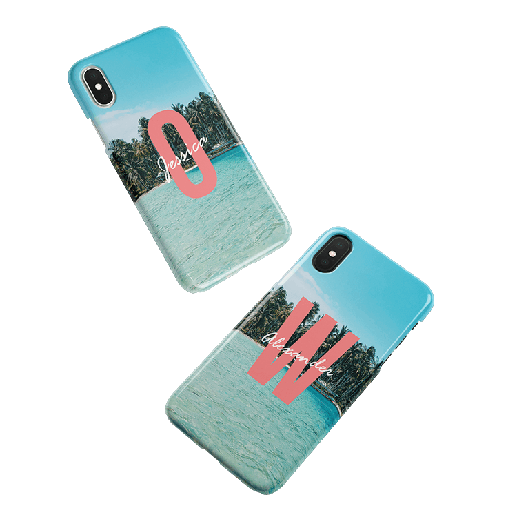 Put your monogram on a iPhone XS smartphone case